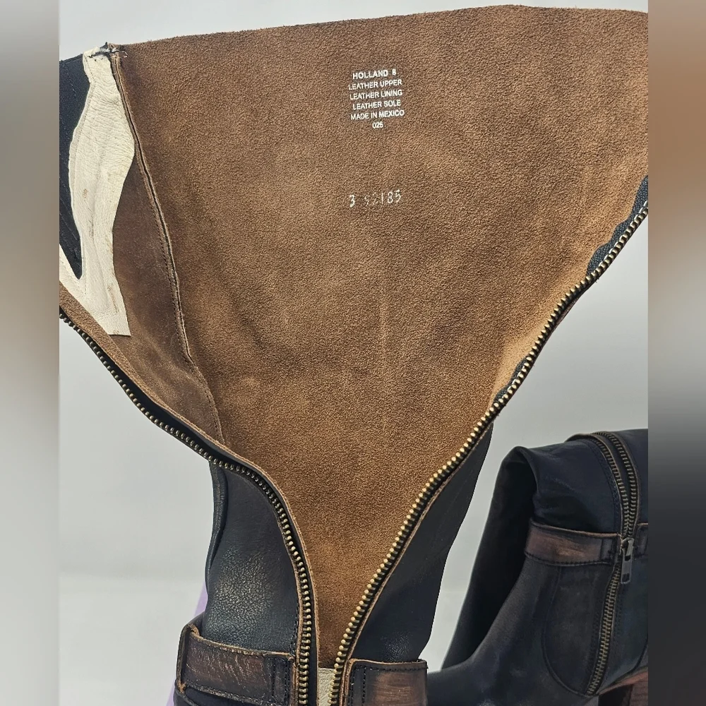 Freebird Women's Holland Distressed Brown Western Round Toe Tall Boots Size 8 - Picture 12 of 16